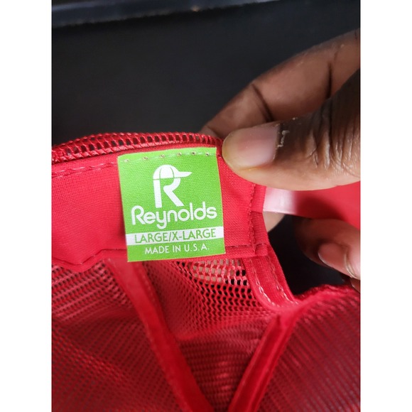 Vintage Tunis Air Cargo Reynolds Trucker Hat Cap Red White Airline Casual Arabic - Picture 4 of 8